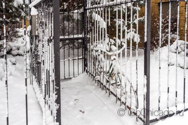 Снег в Чикаго 2 января 2014 года. Фотографии