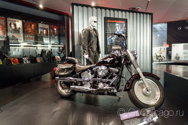 Мотоцикл из фильма Терминатор 2 в музее Harley-Davidson в Милуоки